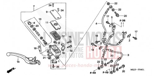 FR. BRAKE MASTER CYLINDER (CB1300A/SA) CB1300A5 de 2005